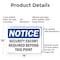 Signmission Security Escort Required Beyond This Point OSHA Notice Sign, Aluminum, 14in W x 10in L, 2PK OS-2PACK-NS-A-1014-L-18272 - alternate 2